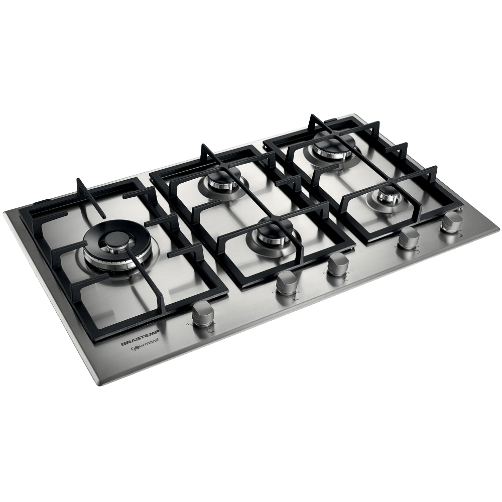 Cooktop a Gás Brastemp, Gourmand, 90cm, Dupla Chama, Inox BDK90DR