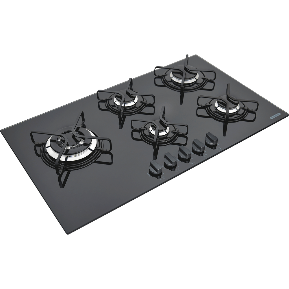 Fogão Cooktop á Gás Tramontina, 5 Bocas, 90 cm, Vidro 34709301 Catral