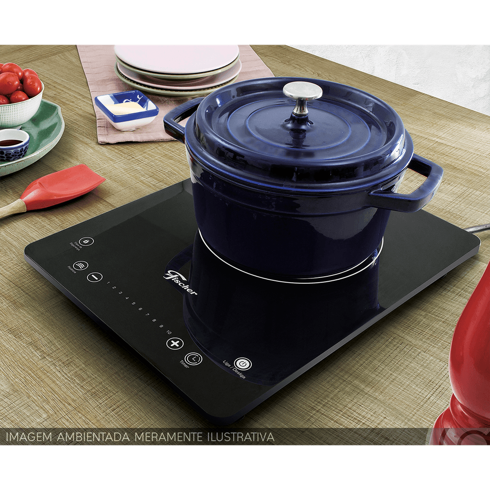 Cooktop Elétrico Fischer, 1 Boca, por Indução, Vitrocerâmica 59097